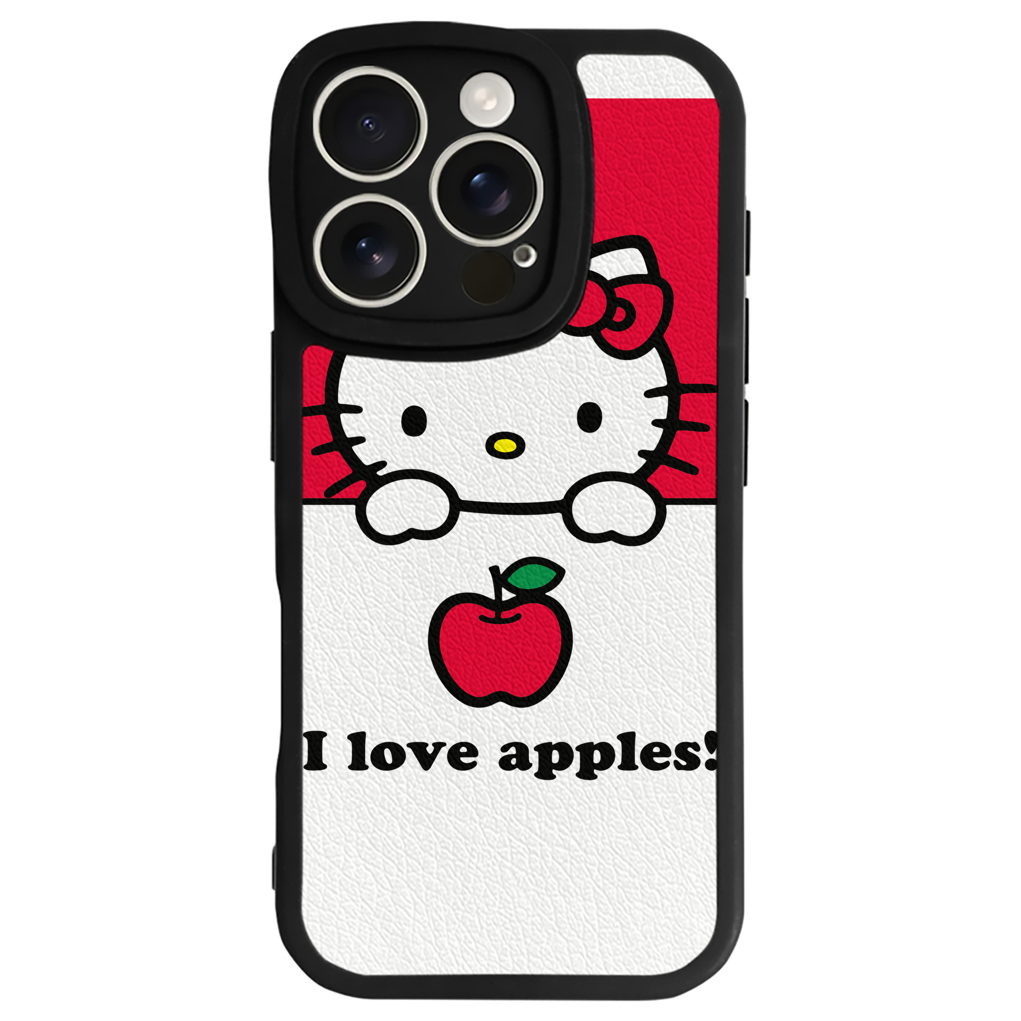 （画像用） Hello Kitty ハローキティ 【iPhone 16シリーズ対応】シリコンスマホケース（レザー調） 材質：シリコン
